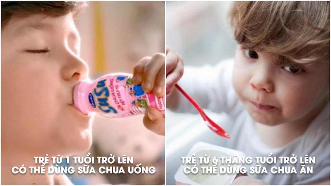 Sự khác nhau giữa sữa chua ăn và sữa chua uống