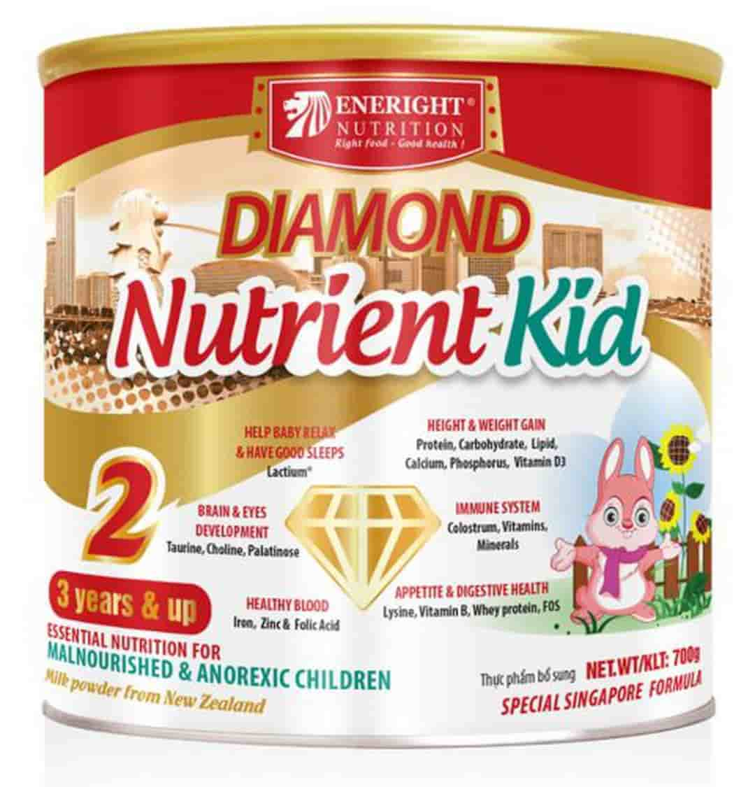 Diamond Nutrient Kid là sản phẩm sữa bột có nguyên liệu được nhập khẩu từ New Zealand