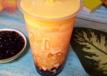 Sữa tươi trân châu đường đen kem trứng