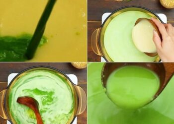 Cách nấu sữa đậu xanh lá dứa cốt dừa mịn ngon, không kết tủa