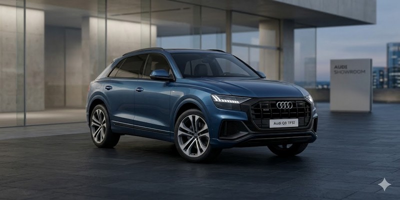Ngoại thất Audi Q8 (Góc nhìn nghiêng 3/4 sang trọng)